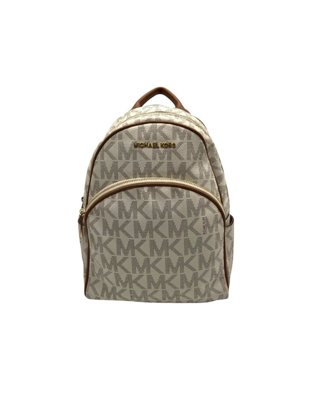Michael Kors Cream Monogram Print Abbey Backpack
